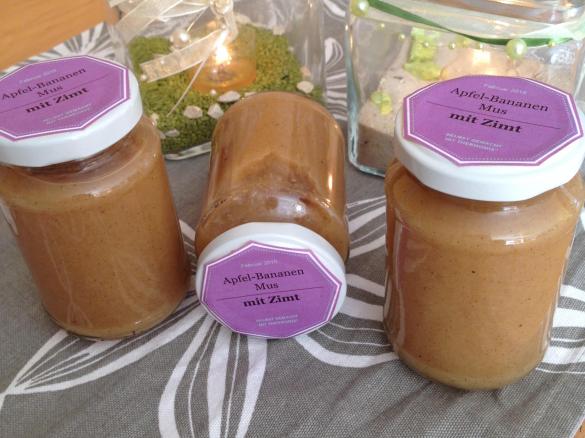 Apfel-Bananen-Mus mit Zimt (ohne Zuckerzusatz)