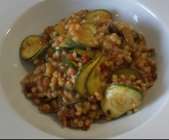 Zucchini-Graupen-Risotto, vegan