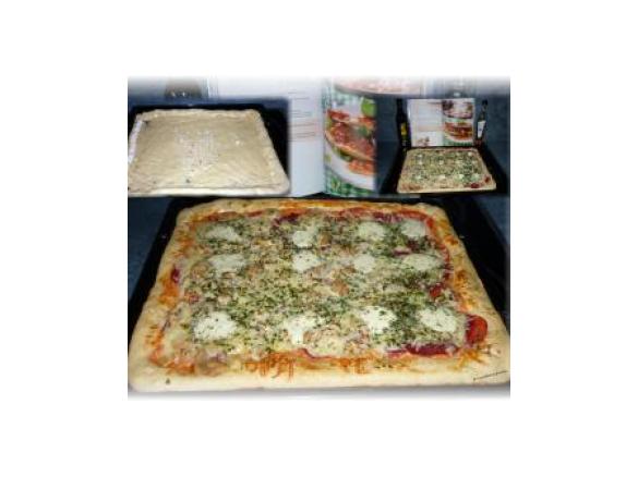 WM Pizza mit Fetakäserand