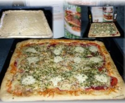 WM Pizza mit Fetakäserand