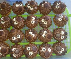 Muffin mit Puddingpulver und Schokolade