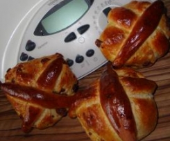 englische Hot-Cross Brötchen
