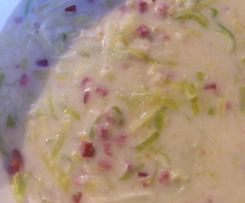 Schinken-Porree-Sauce