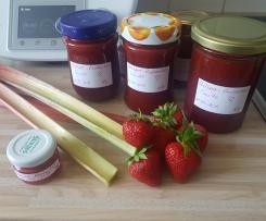 Erdbeer-Rhabarber-Vanille Marmelade