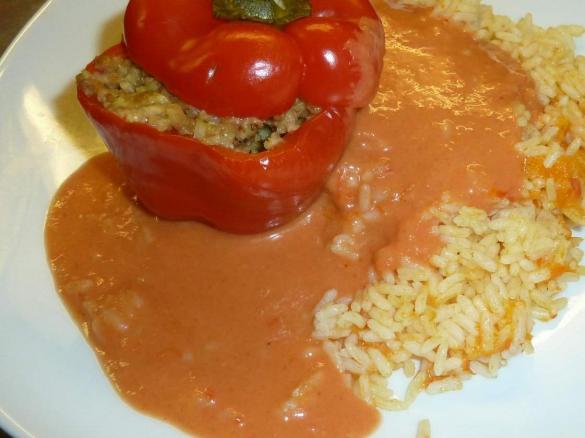 Variation von gladdy88: gefüllte Paprika mit Sojaschnetzel - lecker vegan