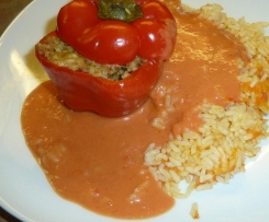 Variation von gladdy88: gefüllte Paprika mit Sojaschnetzel - lecker vegan