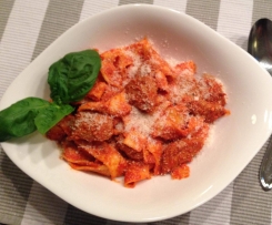 Spaghetti mit Paprika-Mandel-Soße