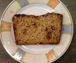 Schnelles Rosinenbrot mit Dinkelvollkornmehl