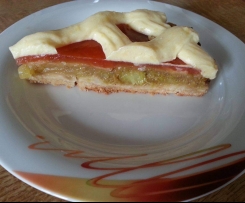 Rhabarber-Apfel-Vanillecreme-Kuchen