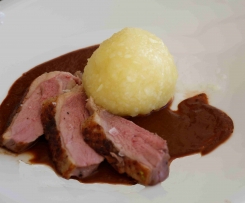Entenbrust (Sous Vide) mit Rotweinsauce