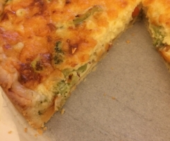 Quiche mit Brokkoli und Schinken
