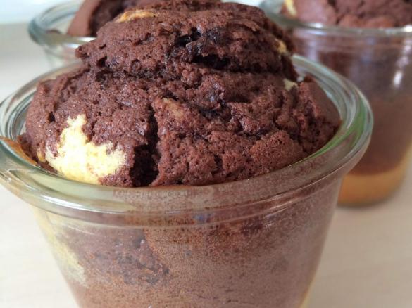 Marmorkuchen aus dem Glas