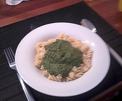 Spinatsauce zu Pasta