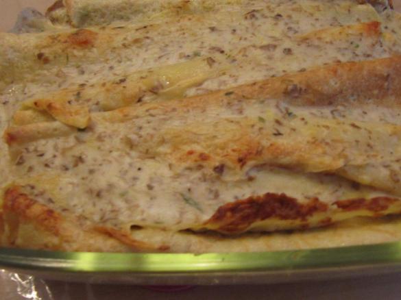 Pfannkuchen mit Pilzen (Crespelle al Funghi)