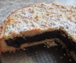 Mohnkuchen mit Streusel (mit Mürbeteig)