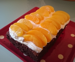 Low carb Pfirsich-Schoko-Schnitten