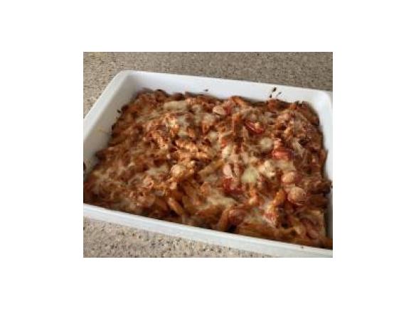 Schneller vegetarischer Nudelauflauf