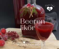 Beerenlikör mit Glitzer - super fruchtig