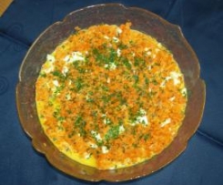 Lauwarmer Möhrensalat mit Eiern