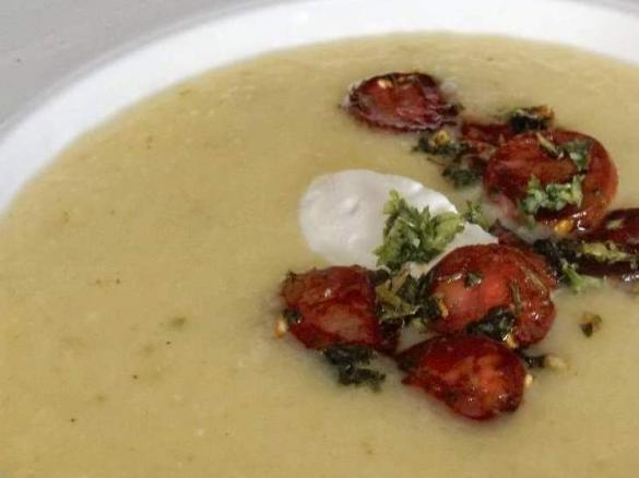 Kartoffelsuppe  mit Chorizo