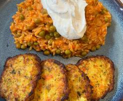 Variation Djuvec Reis - mit Paprikamark und Erbsen