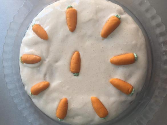Leckerer Rüblikuchen mit Frosting (ohne Öl und Butter)