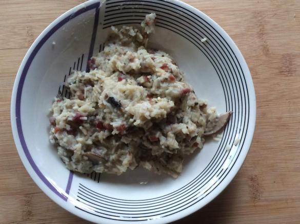 Reis Risotto mit Pilzen