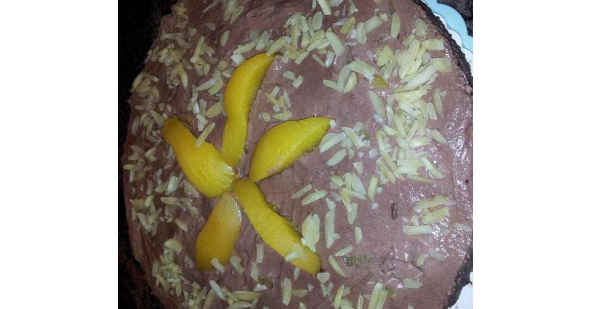 schnelle Pfirsich Schoko Torte von Petra Fonk. Ein Thermomix® Rezept ...