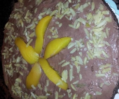 schnelle Pfirsich Schoko Torte