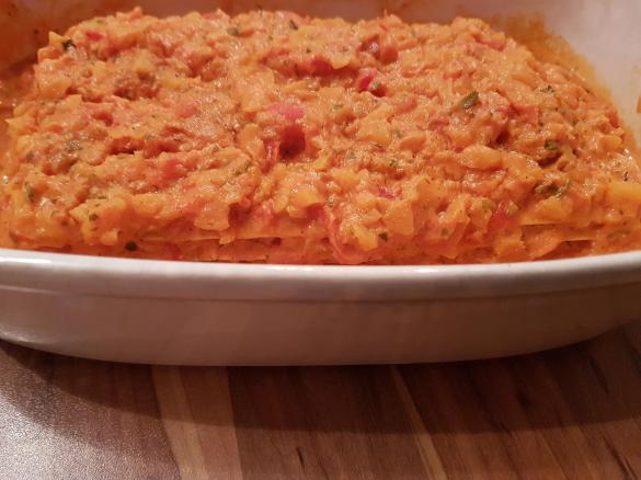 Kürbis-Paprika Lasagne. So leicht. So lecker. ww tauglich