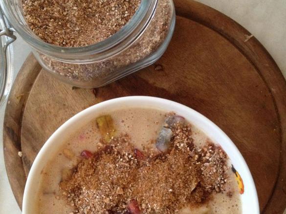 Granola Pulver nach Jamie Oliver abgewandelt - vegan - veggie - ohne Zuckerzusatz - natürlich 