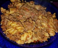 Nicokes leckere Chinesische gebratenen Nudeln mit Hackfleisch