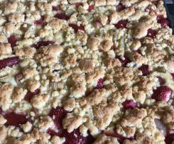 Rhabarber-Käsekuchen mit Streuseln