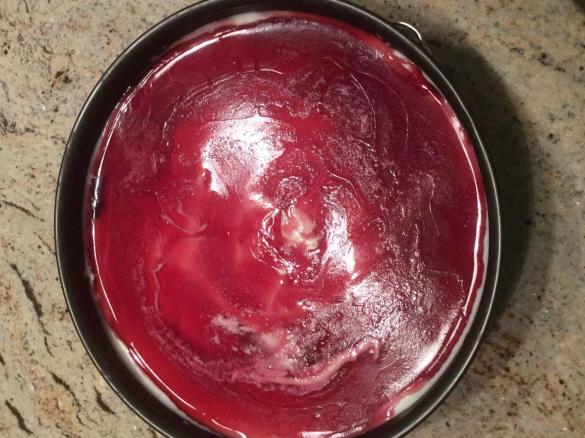 Nutellakuchen mit Quark und Kirschen