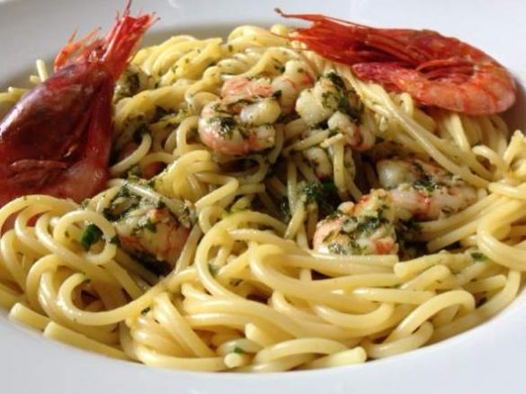 Spaghetti mit Gambas