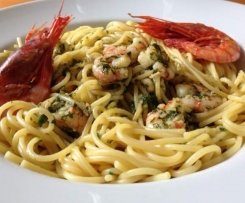 Spaghetti mit Gambas