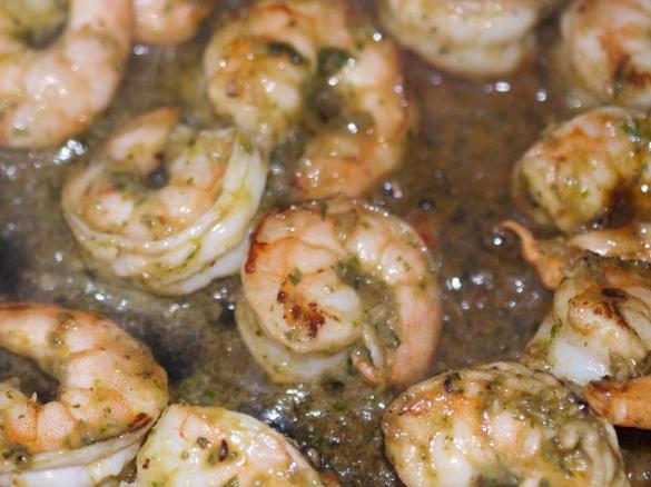 Basilikum Marinade für Garnelen