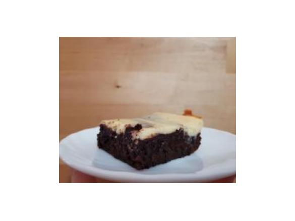 Brownie mit Cheesecake Topping