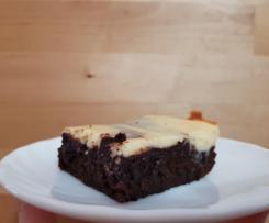 Brownie mit Cheesecake Topping