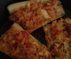 Gefüllte Zucchini mit Reis