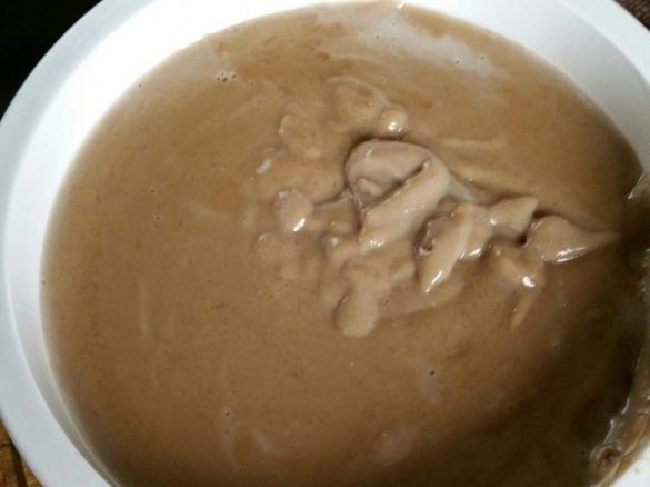 Dinkelgrießpudding mit Cappuccino