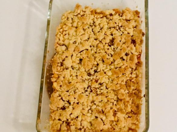 Variation Apfel-Crumble