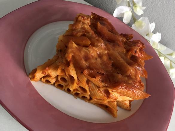 Veganer Nudel Tomaten Auflauf