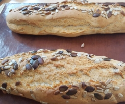Variation von Bayrisches Weißbrot/ Baguette mit Körnermix