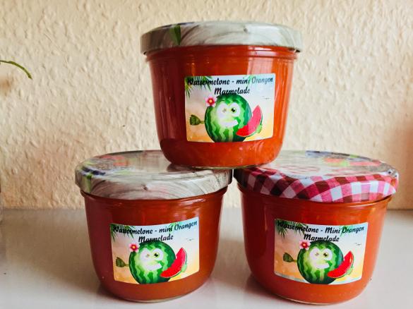 Wassermelone Mini Orangen Marmelade