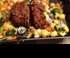 Falscher Hase Siziliana // Hackbraten mit gebratenem Gemüsegefüllt