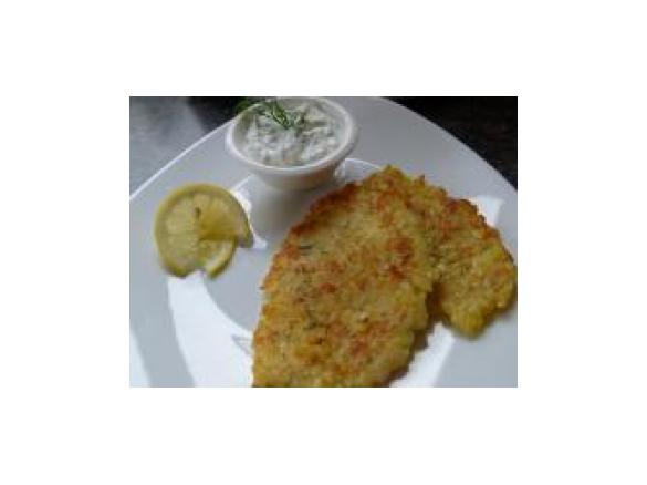 Lachs-Kartoffel-Puffer mit Kräuterquark