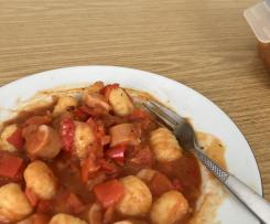 One POT - Paprika Gnocci Topf mit Würstchen (VEGETARISCH oder FLEISCH)