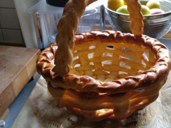 Korb aus Hefeteig