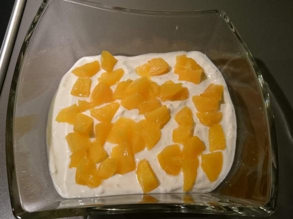 Pfirsich-Trifle | Pfirsich-Schmandcreme-Schichtdessert